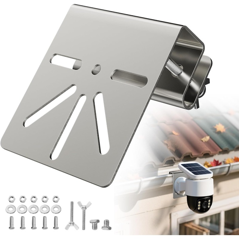 Eufy Camera S340 - No Drill Stainless Steel Gutter Mount