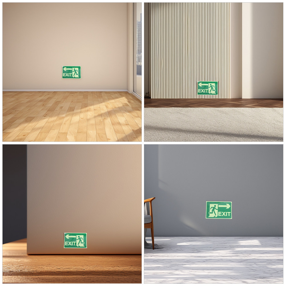 4Pcs Glow Exit Stickers Lumino - Emergency Exit Sign review and price