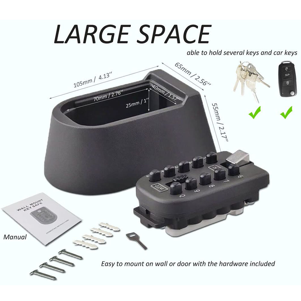 Key Lock Box Wall Mounted Push - Lockbox Key Secure review and price