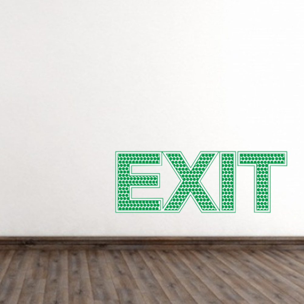 Glow in Dark Exit Wall Sticker - Emergency Exit Sign review and price